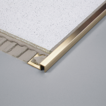 Dural High-Gloss Polished Solid Brass Square Edge Tile Trim DPM 2.5m